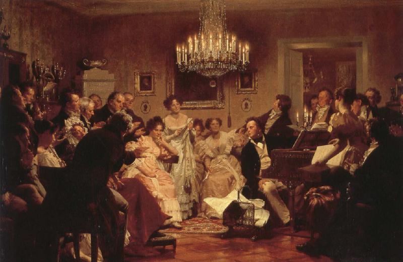 franz von schober a in  a viennese salon